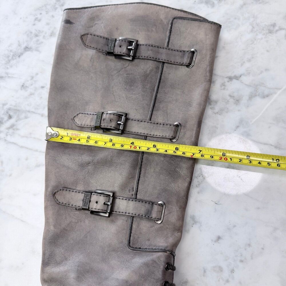 Vince Camuto Washed Gray buckled combat boots by Vince Camuto size 10M - Picture 10 of 11